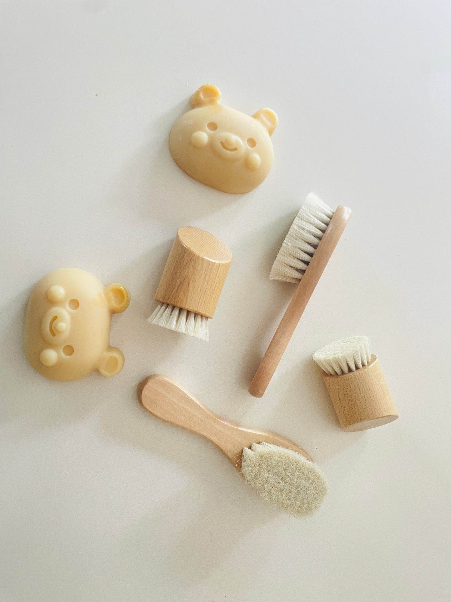 Natural Beechwood Wool Baby Hair & Face Brush | Eco-Friendly Scalp and Skin Care
