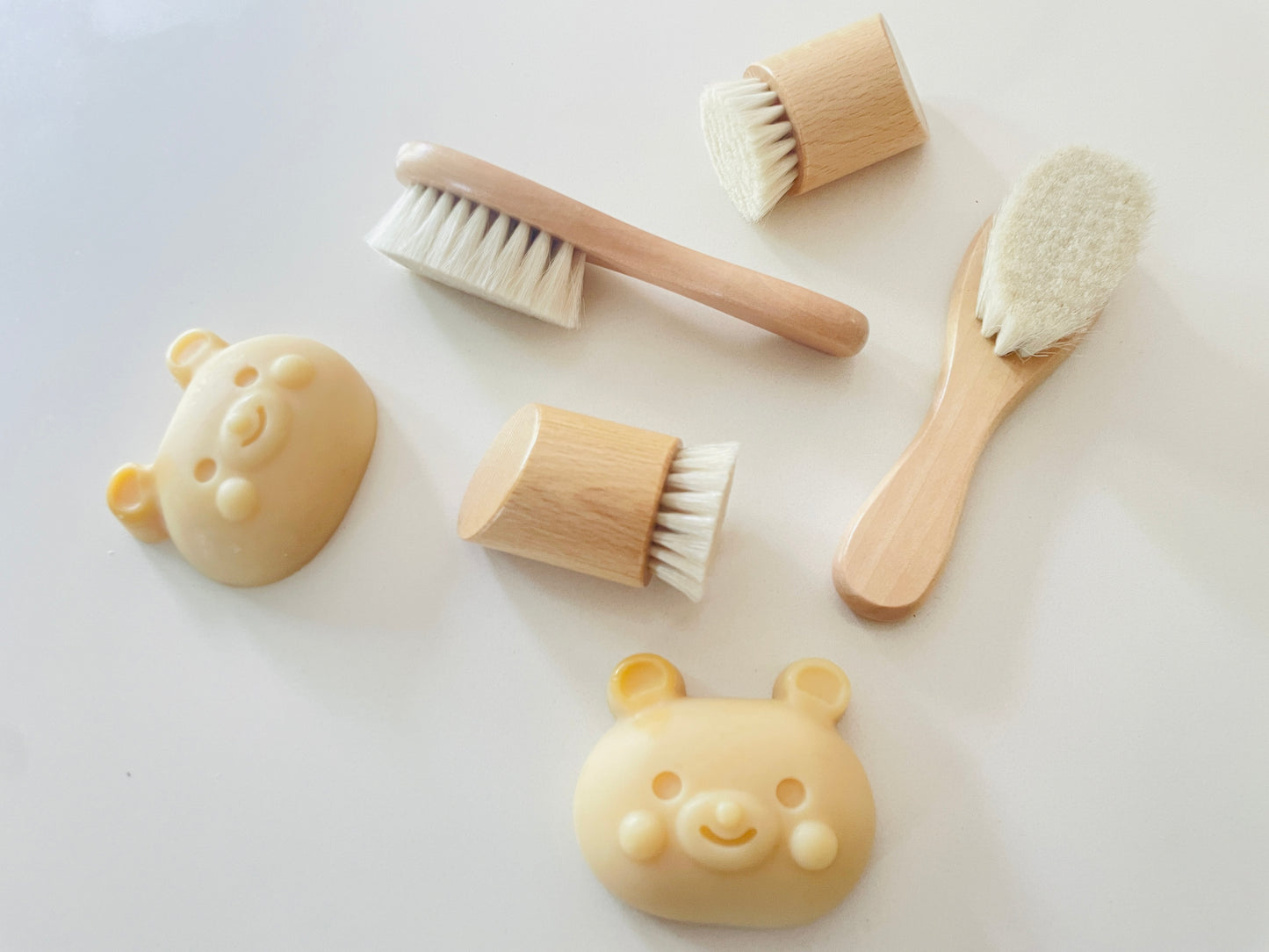 Natural Beechwood Wool Baby Hair & Face Brush | Eco-Friendly Scalp and Skin Care