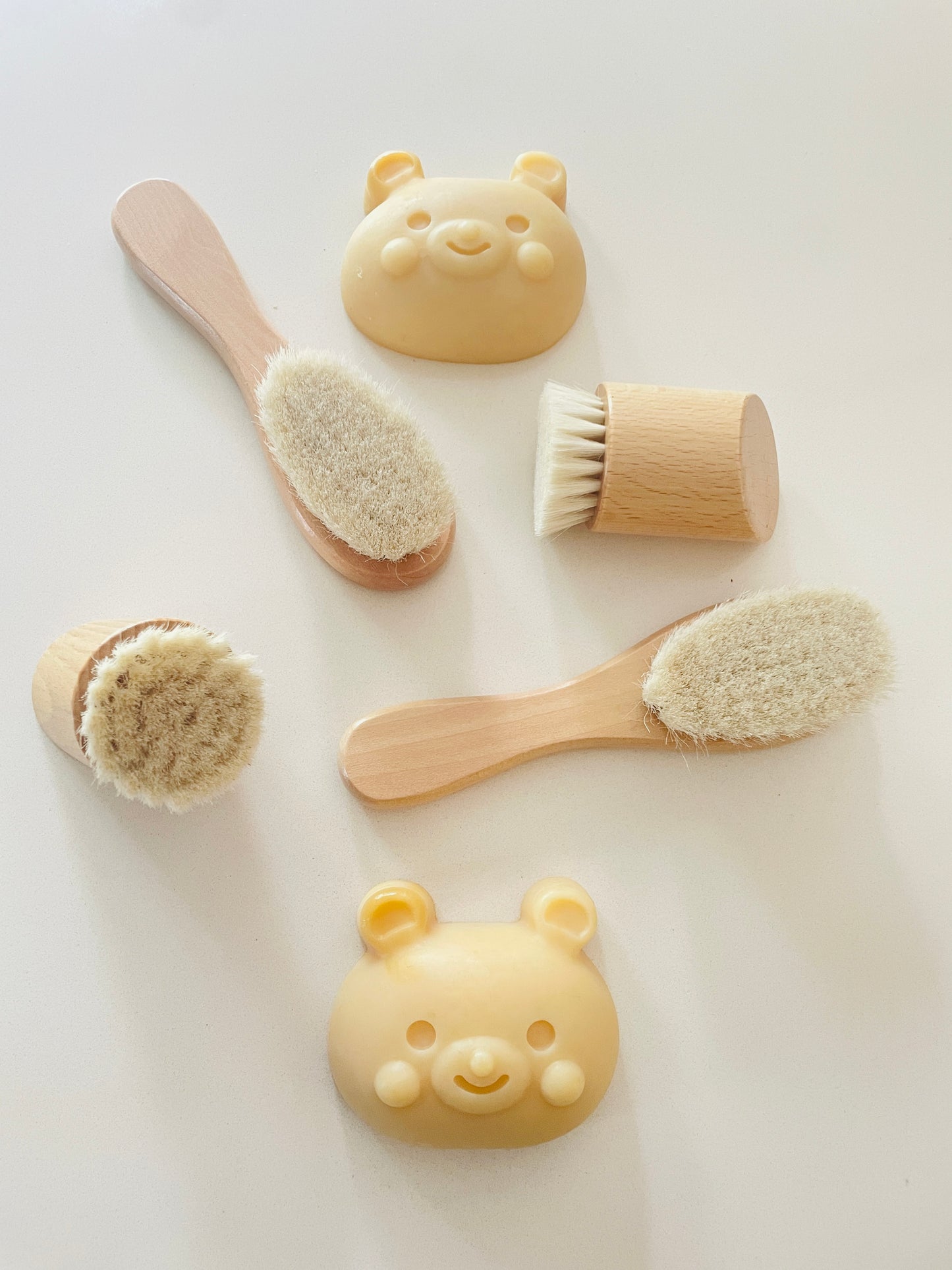 Natural Beechwood Wool Baby Hair & Face Brush | Eco-Friendly Scalp and Skin Care