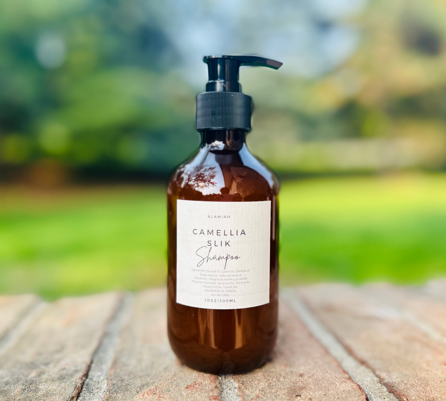Camellia Silk Shampoo with Camellia & Castor Oils, Geranium, Peppermint, Tea Tree Essential Oils, and Tussah Silk – Strengthens Hair & Adds Shine While Effectively Cleansing the Scalp,Handmade,All natural