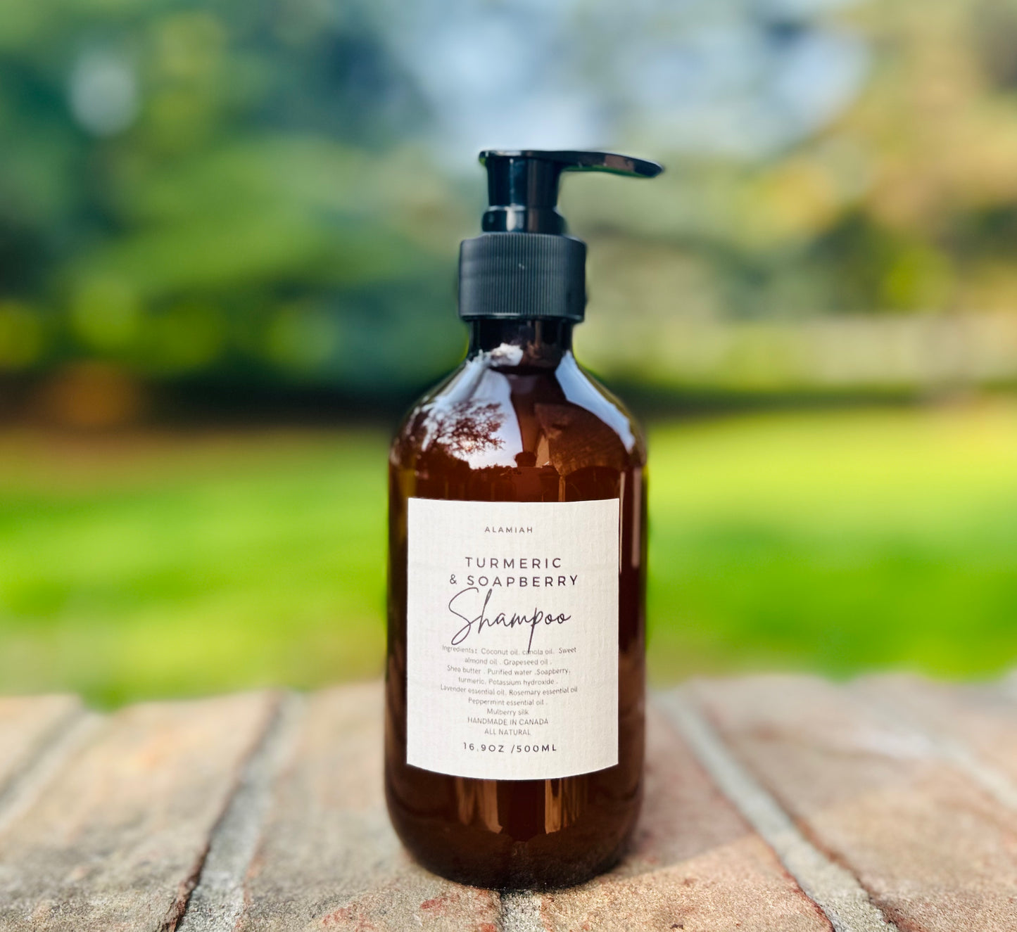 Turmeric & Soap Berry Shampoo Soap, with Turmeric & Soap Berry, Infused with Peppermint, Cedar, Tea Tree Essential Oils, Promotes Scalp Health, Cleanses Follicles, Prevents Hair Loss, Relieves Itchy Scalp & Dandruff,Handmade,All natural