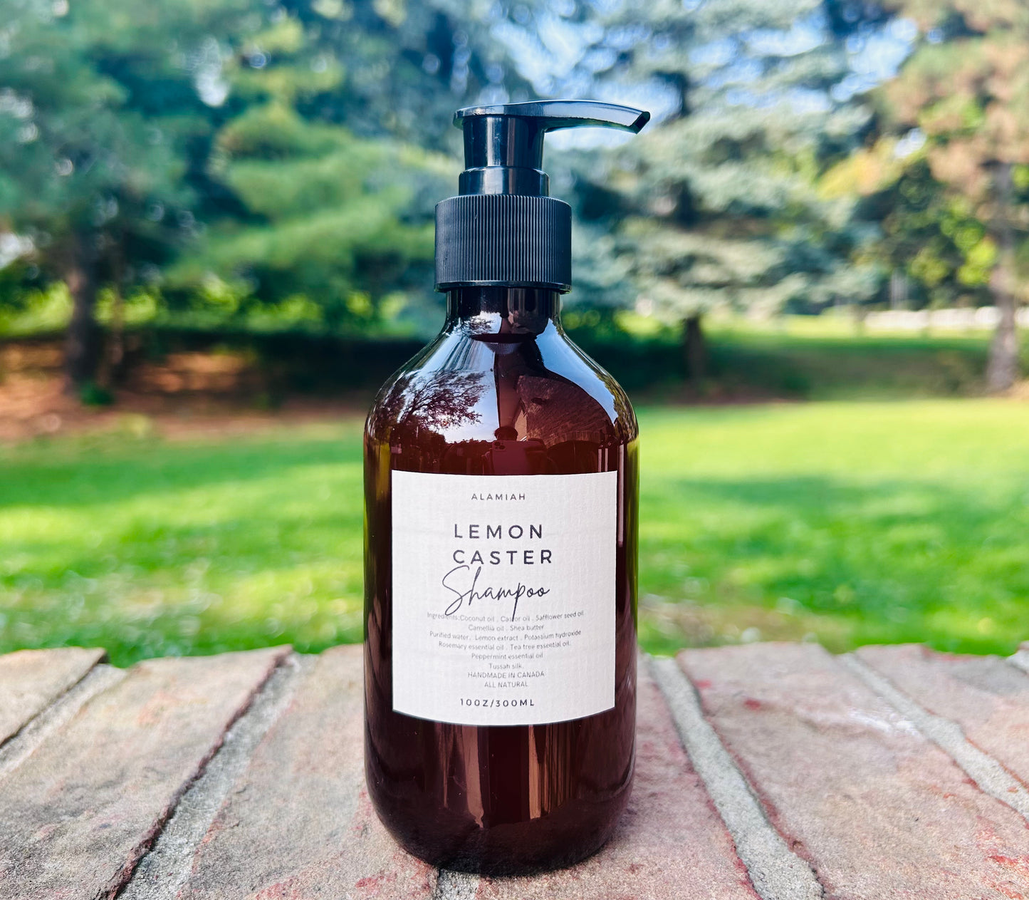 Lemon Castor Shampoo, Balances Oil Production, Promotes Scalp Health, Encourages Hair Growth, With Castor Oil, Camellia Oil, Lemon, Rosemary, Peppermint, Tea Tree Essential Oils, Handmade ,All Natural Ingredients, Suitable for All Hair Types