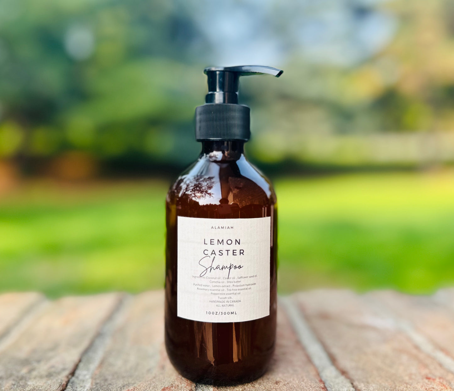 Lemon Castor Shampoo, Balances Oil Production, Promotes Scalp Health, Encourages Hair Growth, With Castor Oil, Camellia Oil, Lemon, Rosemary, Peppermint, Tea Tree Essential Oils, Handmade ,All Natural Ingredients, Suitable for All Hair Types