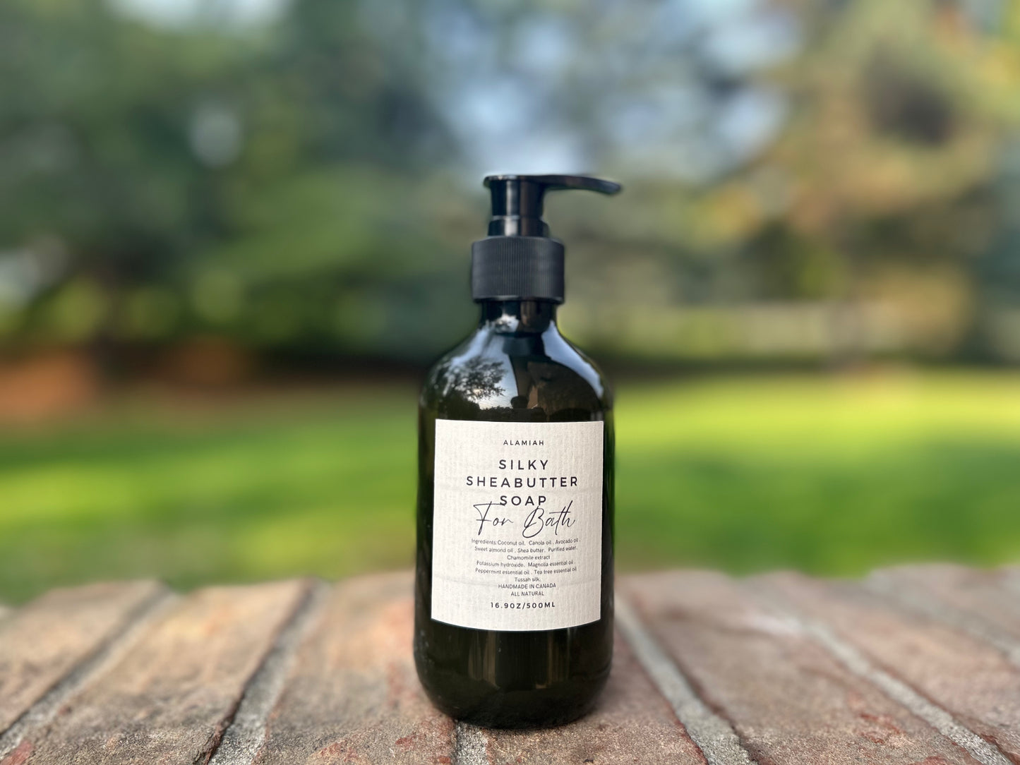 Shea Butter Liquid Bath Soap – Nourishing Avocado Oil, Sweet Almond Oil, Chamomile Infusion, Magnolia, Peppermint, and Tea Tree Essential Oils | Perfect for Sensitive and Normal to Dry Skin,Handmade,All natural