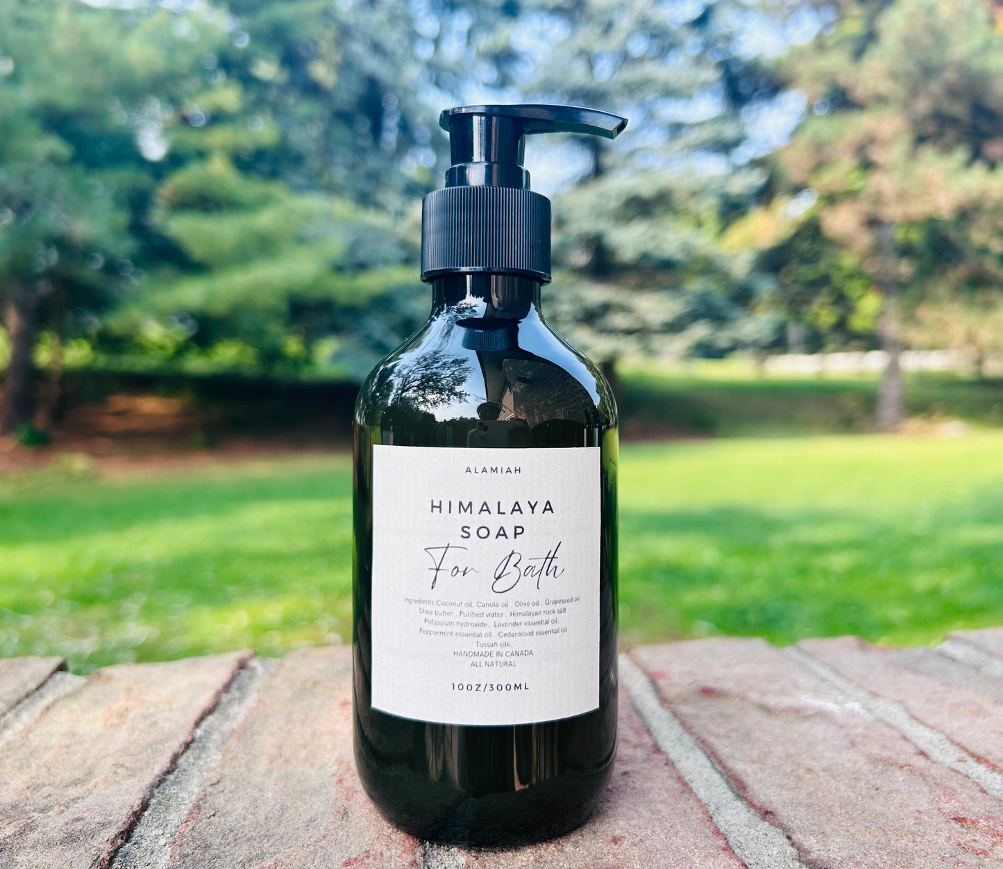 Himalaya salt Liquid bath soap– Enriched with Shea Butter, Himalayan Salt, Lavender, Cedarwood, and Peppermint Essential Oils | Perfect for Normal to Oily Skin, Promotes Skin Balance and Well-being,Handmade all-natural.