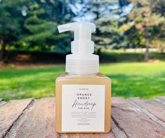 Orange Sweet Hand Soap for Kids – Gentle Formula with Tussah Silk for Clean, Handmade All-Natural