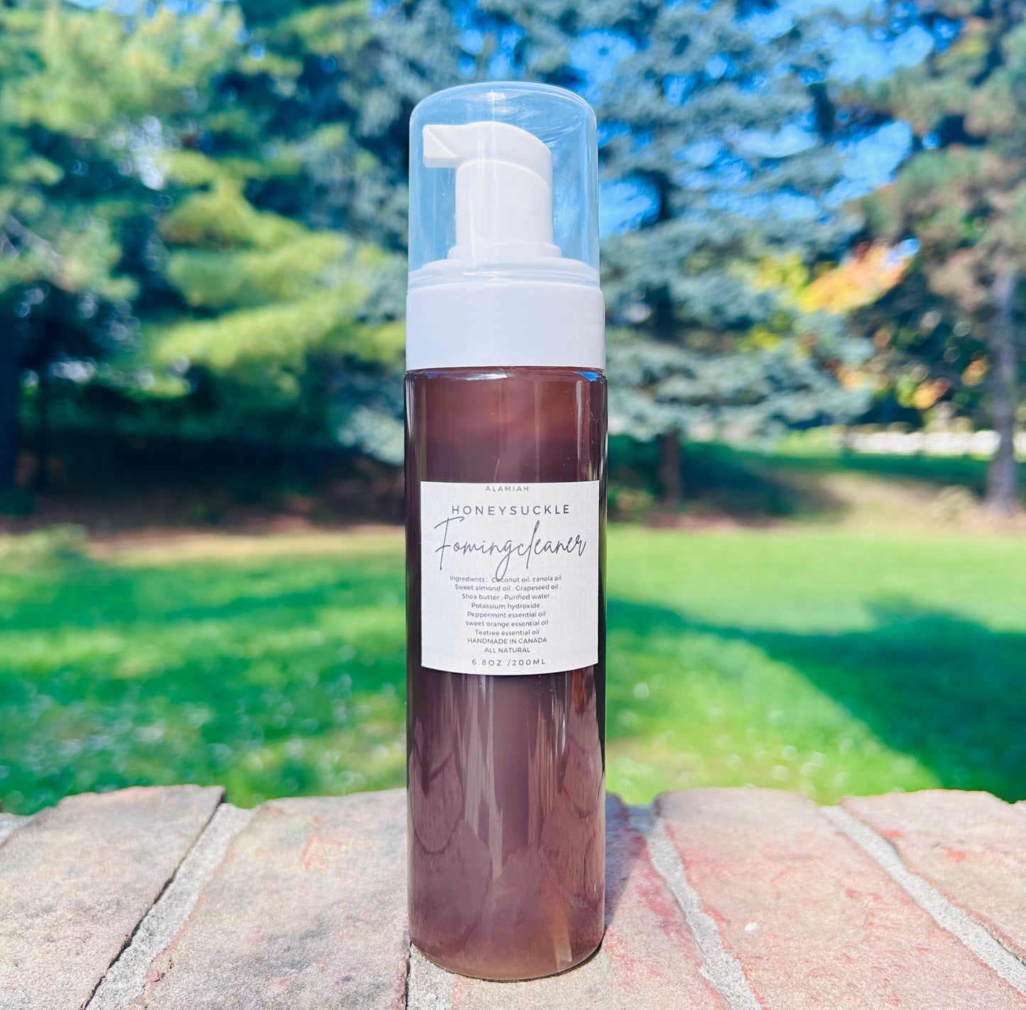 Foaming Cleaner with Honeysuckle Infusion – Gentle & Effective for Facial and Hand Cleansing | Suitable for All Skin Types,Handmade All-Natural