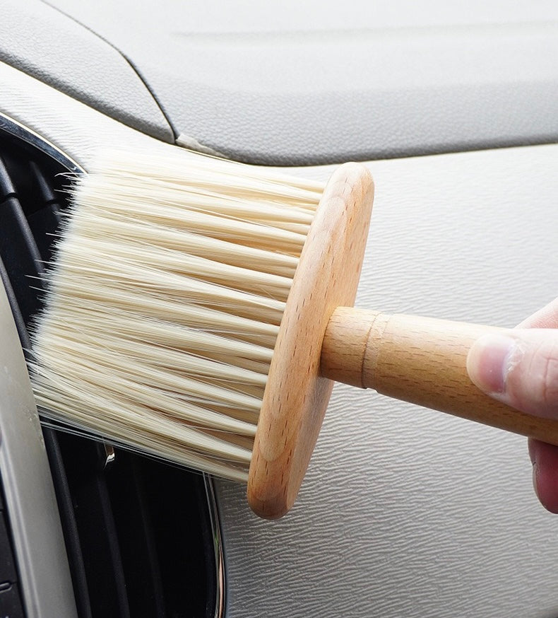 Desktop Keyboard Gap Cleaner Brush with Wooden Handle & Soft Bristles – Perfect for Removing Dust & Debris