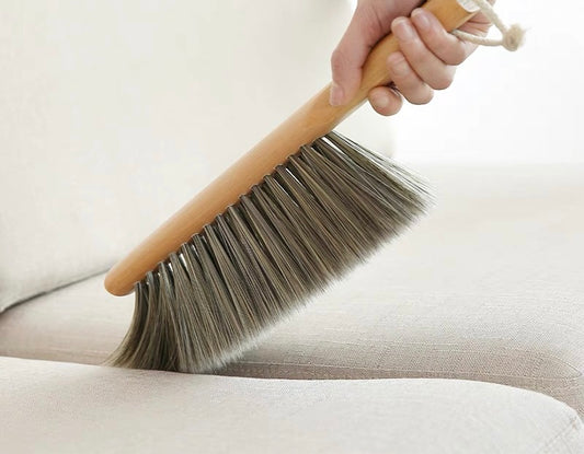 Wooden Handle Soft Bristle Cleaning Brush for Bed, Desk, and Pet Care – Gentle Home Cleaning Tool