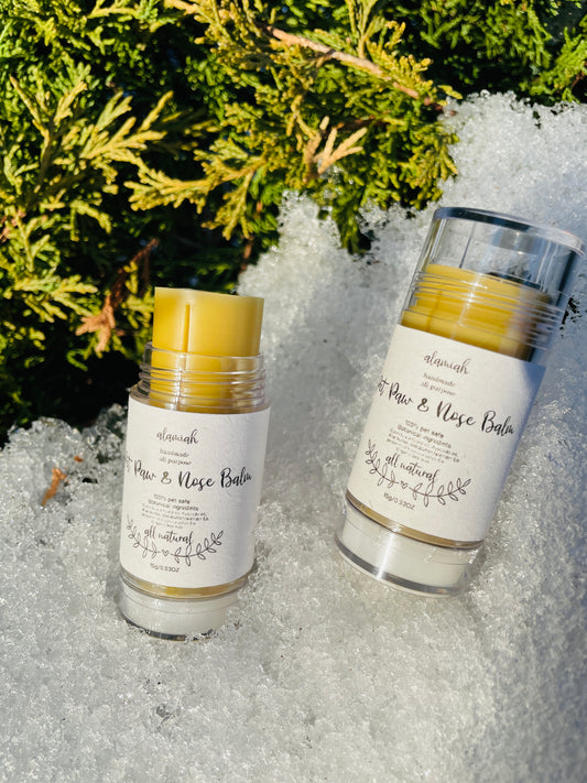 All-Natural Paw & Nose Balm for Pets – Calendula, Shea Butter, Lavender & Beeswax | 100% Safe, Soothing Pet Balm for Dry Skin & Cracked Paws