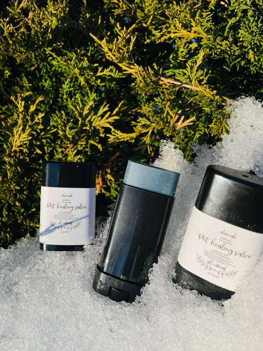 Handmade All-Purpose Pet Healing Salve – 100% Pet Safe Botanical Ingredients with Indigo Naturalis, Avocado Oil, Aloe Butter, Shea Butter, Lavender, Chamomile, Tea Tree Essential Oil, and Organic Beeswax