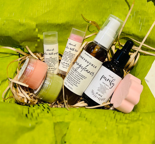 Skincare Gift Set for Glowing Skin: Silk-Infused Facial Soap, Plant Serum, Balm & Eco Cleaning Tools – Perfect Gift for Yourself, Wife, Mom, Bride or Bridesmaid
