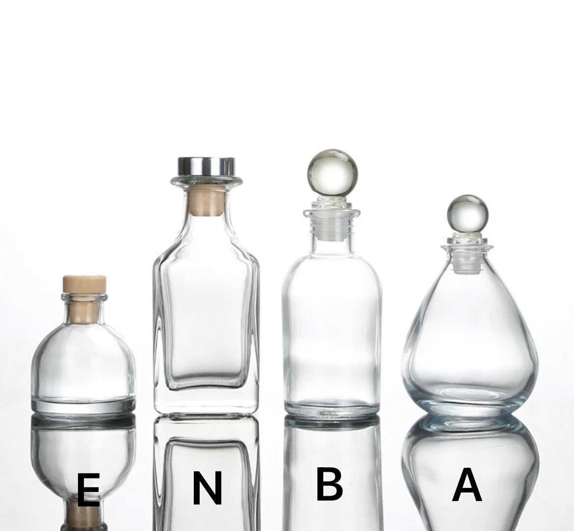 Minimal Glass Diffuser Bottle | DIY Your Aroma Art | Elegant Flower Vase for Living Space Decor